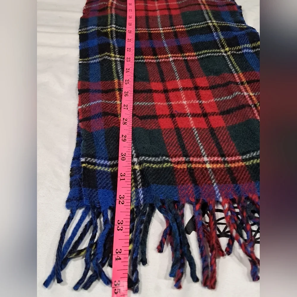 Polo Ralph Lauren Reversible Plaid Virgin Wool Men Scarf 72